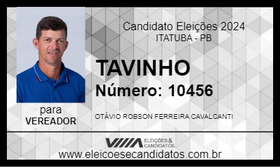 Candidato TAVINHO 2024 - ITATUBA - Eleições