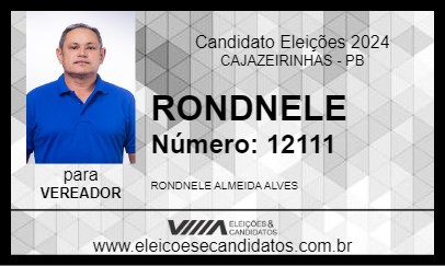 Candidato RONDNELE 2024 - CAJAZEIRINHAS - Eleições