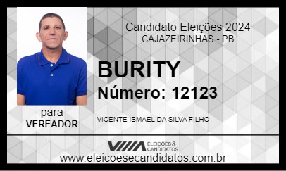 Candidato BURITY 2024 - CAJAZEIRINHAS - Eleições