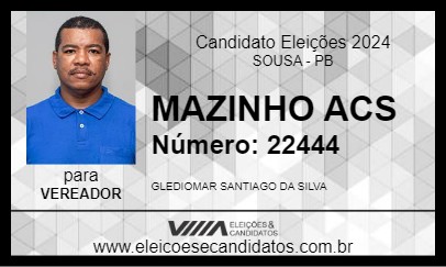 Candidato MAZINHO ACS 2024 - SOUSA - Eleições