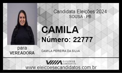 Candidato CAMILA 2024 - SOUSA - Eleições