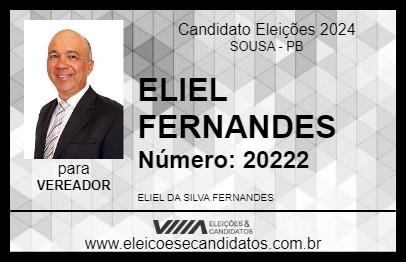 Candidato ELIEL FERNANDES 2024 - SOUSA - Eleições