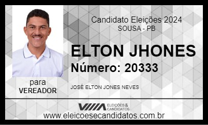 Candidato ELTON JHONES 2024 - SOUSA - Eleições