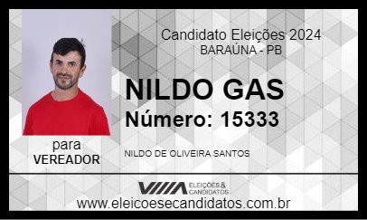 Candidato NILDO GAS 2024 - BARAÚNA - Eleições