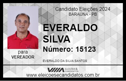 Candidato EVERALDO SILVA 2024 - BARAÚNA - Eleições