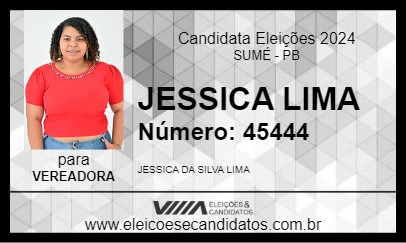 Candidato JESSICA LIMA 2024 - SUMÉ - Eleições