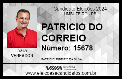 Candidato PATRÍCIO RIBEIRO 2024 - UMBUZEIRO - Eleições