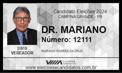 Candidato DR. MARIANO 2024 - CAMPINA GRANDE - Eleições