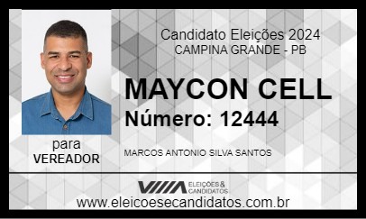 Candidato MAYCON CELL 2024 - CAMPINA GRANDE - Eleições