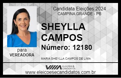 Candidato SHEYLLA CAMPOS 2024 - CAMPINA GRANDE - Eleições