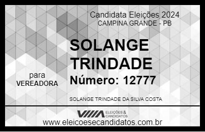 Candidato SOLANGE TRINDADE 2024 - CAMPINA GRANDE - Eleições