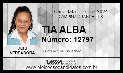 Candidato TIA ALBA 2024 - CAMPINA GRANDE - Eleições