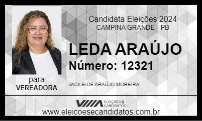 Candidato LEDA ARAÚJO 2024 - CAMPINA GRANDE - Eleições