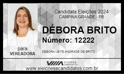 Candidato DÉBORA BRITO 2024 - CAMPINA GRANDE - Eleições