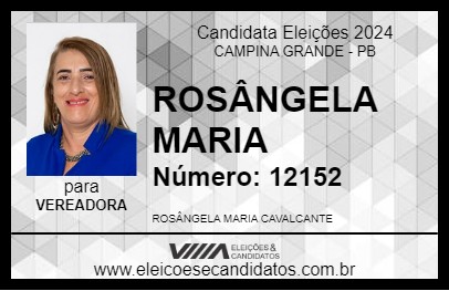 Candidato ROSÂNGELA MARIA 2024 - CAMPINA GRANDE - Eleições