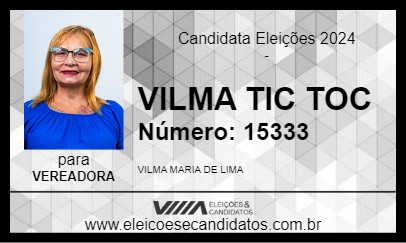 Candidato VILMA TIC TOC 2024 - GURINHÉM - Eleições