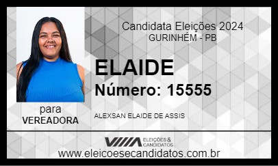 Candidato ELAIDE  2024 - GURINHÉM - Eleições