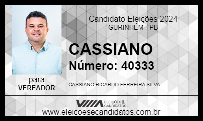 Candidato CASSIANO 2024 - GURINHÉM - Eleições