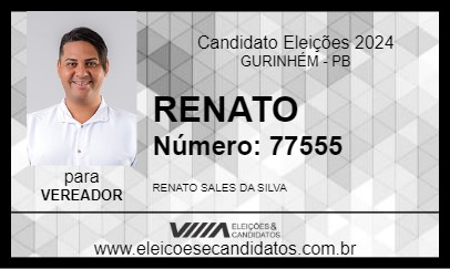 Candidato RENATO SALES 2024 - GURINHÉM - Eleições