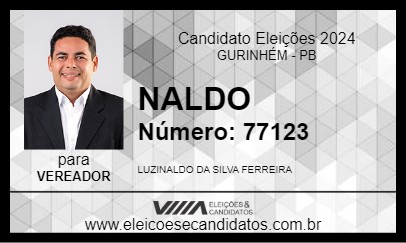 Candidato NALDO 2024 - GURINHÉM - Eleições