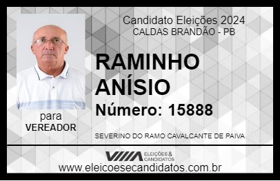 Candidato RAMINHO ANÍSIO 2024 - CALDAS BRANDÃO - Eleições