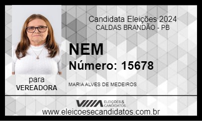 Candidato NEM 2024 - CALDAS BRANDÃO - Eleições