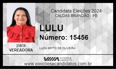 Candidato LULU 2024 - CALDAS BRANDÃO - Eleições