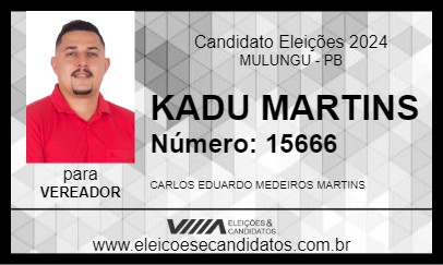 Candidato KADU MARTINS 2024 - MULUNGU - Eleições