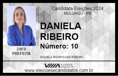 Candidato DANIELA RIBEIRO 2024 - MULUNGU - Eleições