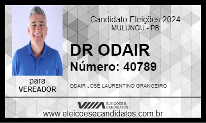 Candidato DR ODAIR 2024 - MULUNGU - Eleições