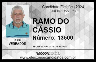 Candidato RAMO DO CÁSSIO 2024 - QUEIMADAS - Eleições