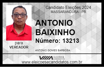 Candidato ANTONIO BAIXINHO 2024 - MASSARANDUBA - Eleições