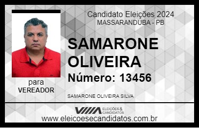 Candidato SAMARONE OLIVEIRA 2024 - MASSARANDUBA - Eleições