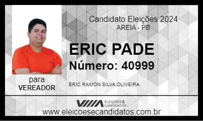 Candidato ERIC PADE 2024 - AREIA - Eleições