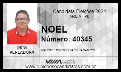 Candidato NOEL 2024 - AREIA - Eleições