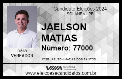 Candidato JAELSON MATIAS 2024 - SOLÂNEA - Eleições