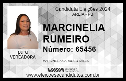 Candidato MARCINELIA RUMEIRO 2024 - AREIA - Eleições