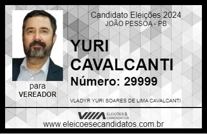 Candidato YURI CAVALCANTI 2024 - JOÃO PESSOA - Eleições