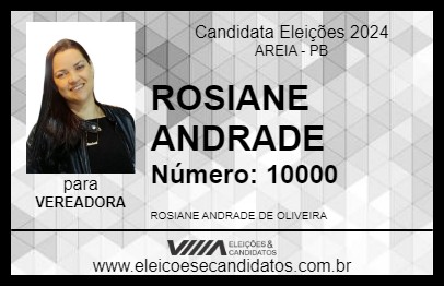 Candidato ROSIANE ANDRADE 2024 - AREIA - Eleições