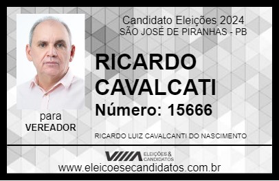 Candidato RICARDO CAVALCANTI 2024 - SÃO JOSÉ DE PIRANHAS - Eleições