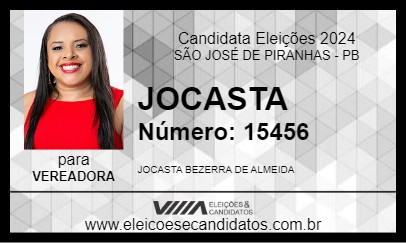 Candidato JOCASTA 2024 - SÃO JOSÉ DE PIRANHAS - Eleições