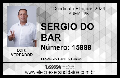 Candidato SERGIO DO BAR 2024 - AREIA - Eleições