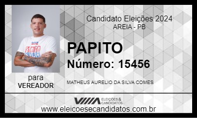 Candidato PAPITO 2024 - AREIA - Eleições