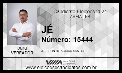 Candidato JÉ 2024 - AREIA - Eleições