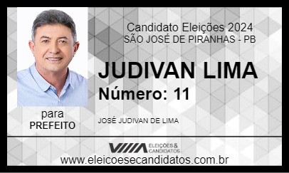 Candidato JUDIVAN LIMA 2024 - SÃO JOSÉ DE PIRANHAS - Eleições