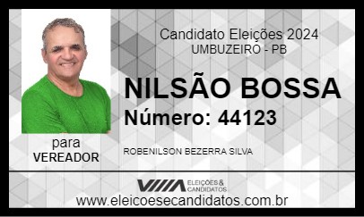 Candidato NILSÃO BOSSA 2024 - UMBUZEIRO - Eleições