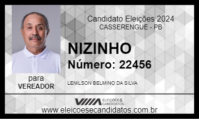 Candidato NIZINHO 2024 - CASSERENGUE - Eleições