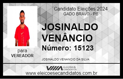 Candidato JOSINALDO VENÂNCIO 2024 - GADO BRAVO - Eleições