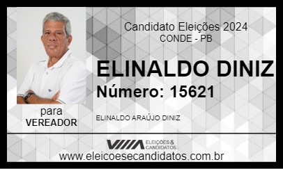 Candidato ELINALDO DINIZ 2024 - CONDE - Eleições