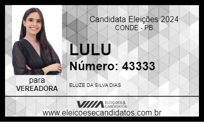 Candidato LULU 2024 - CONDE - Eleições